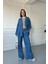Duble Paça Denim Takım Mavi 2