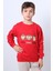 Erkek Çocuk Şardonlu Sweat Karakter Baskılı Ribanalı E34 1