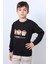 Erkek Çocuk Şardonlu Sweat Karakter Baskılı Ribanalı E34 3