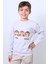 Erkek Çocuk Şardonlu Sweat Karakter Baskılı Ribanalı E34 1