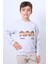 Erkek Çocuk Şardonlu Sweat Karakter Baskılı Ribanalı E34 3