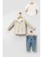 Yumuşak Doku Pamuklu Çizgi Detay Gömlekli Erkek Bebek Takım 1