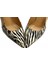 Zebra Desenli Deri Sandalet 4