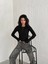 Patlı Otoban Kumaş Crop Bluz 1