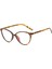 Mavi Işık Korumalı Leopar Desenli Cat Eye Blue Block Optik Uyumlu UV400 Korumalı Gözlük 4