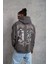 Erkek 98 Baskılı Kapşonlu Sweat - Gri 3