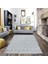8367A Krem-Gri Saçaklı Bohem Modern Iskandinav Dokuma Halı Oturma Odası - Salon 2
