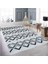 8369A Krem-Gri Saçaklı Bohem Modern Iskandinav Dokuma Halı Oturma Odası - Salon 1