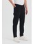 Theseason Erkek Siyah Slim Fit Esnek Gabardin Pantolon 2