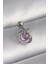Yeni Xd Çelik Renk Mor Mineli Kalp Zirkon Taş Detay Tragus Piercing 1