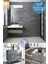 Kendinden Yapışkanlı Mermer Desen Folyo Mutfak Banyo Tezgah Duvar Kaplama 60 cm x 500 cm Koyu Gri 2