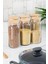 Robinanka 6 Lı Set Bambu Kapaklı Cam Kavanoz & Erzak Saklama Kabı 1.300 ml Büyük Boy ( Vakum Kapak ) 1