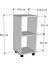 Kitaplık, Dosya Dolabı, Evrak Dolabı 3G-004-AD-BEYAZ/35x35x80h 3