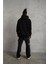 3 Iplik Kapşonlu Sweatshirt Hoodie - Siyah 3