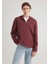 Yarı Fermuarlı Bordo Sweatshirt 0S10305-70396 1