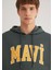Mavi Logo Baskılı Kapüşonlu Yeşil Sweatshirt 067149-71598 5