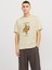 Jack Jones Joranatomy Skull Tee Ss Crew Neck Ln Erkek Bej Tshirt 12272966-06 1