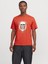 Jack Jones Joranatomy Skull Tee Ss Crew Neck Ln Erkek Turuncu Tshirt 12272966-23 1