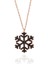 925 Ayar Gümüş Rose Siyah Taşlı Kar Tanesi Kadın Kolye 2