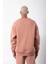 Unisex Biskilet Yaka Üç Iplik Sweatshirt - Pembe 3