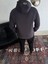Üç Iplik Kapşonlu Baskılı Sweatshirt - Füme 2
