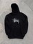 Üç Iplik Kapşonlu Baskılı Sweatshirt - Siyah 1