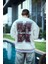 Uzun Kol Bisiklet Yaka Ön ve Arka Baskılı Sweatshirt - Beyaz 2