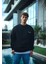 Kışlık Bisiklet Yaka Oversize Baskılı Sweatshirt - Siyah 3