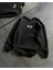 Bisiklet Yaka Üç Iplik Baskılı Oversize Sweatshirt - Siyah 2
