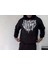 Uzun Kol Kapüşonlu Baskılı Sweatshirt - Siyah 1