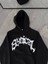 Üç Iplik Kapüşonlu Baskılı Oversize Sweatshirt- Siyah 2