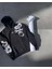 Uzun Kol Kapüşonlu Baskılı Sweatshirt - Siyah 2