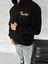 Kışlık Üç Iplik Kapüşonlu Sweatshirt - Siyah 1