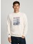 Bisiklet Yaka Kırık Beyaz Erkek Sweatshırt PM582724-803 Soren Crew 2