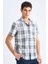 %100 Pamuk Regular Fit Yazlık Polo Yaka Kareli Kısa Kollu Gömlek D7553AX25SP 1