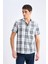 %100 Pamuk Regular Fit Yazlık Polo Yaka Kareli Kısa Kollu Gömlek D7553AX25SP 3
