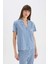 Pijama Takımı Çizgili Kısa Kollu Üst Esnek Belli Uzun Alt-Fall in Love E0275AX25SP 3