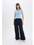 Slim Fit Dar Kesim V Yaka Basic Düz Ribana Kısa Kollu Tişört I1080AZ25SP 2