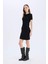 Coool Bodycon Vücudu Saran Bisiklet Yaka Fitilli Kaşkorse Kısa Kollu Mini Elbise E7231AX25SP 2