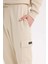 Regular Fit Jogger Eşofman Altı Basic Düz Kargo Cepli Lastikli Paça D5252AX25SP 5