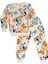 Kız Çocuk Pamuklu Şardonlu Beyaz Bluey Desenli Uzun Kollu Pijama Takımı 1