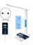 LED Masa Lambası, Kablosuz Şarj Cihazı, USB Şarj Bağlantı Noktası, Saat, Alarm, Tarih, Ev Ofis Için Masa Lambaları-Ab Fişi (Yurt Dışından) 5
