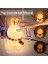 Sevimli Tavşan Çocuk Gece Lambası, Yumuşak Silikon ile 7 Renk Değiştirme Dokunun Kontrol Kawaii Lamba, Oda Dekoru, USB Şarj Edilebilir (Yurt Dışından) 4