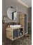Gül 80 cm Banyo Dolabı+Ayna+Lavabo+Boy Dolabı 3