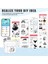 Mini Etiket Yazıcı Bluetooth Termal Yazıcı Mavi (Yurt Dışından) 5