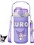 Ka Sanrio Kuromi Çocukların Çift Içki Kupası Strap ile Insulatlı (Yurt Dışından) 1