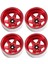 4 Adet Ofset-8.9mm Metal 1.9in Beadlock Tekerlek Jantı Derin Çanak Göbek 1/10 Rc Paletli Araba Trx4 Eksenel SCX10 90046 UTB18, Kırmızı (Yurt Dışından) 1