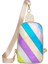Kadın Renkli Gökkuşağı Dikişli Çapraz Omuz Omuz Göğüs Çantası (Yurt Dışından) 1