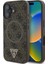 Apple iPhone 16 Kılıf Guess Lisanslı Magsafe Şarj Özellikli Pu Üçgen Logo 4g Desenli Kapak Kahverengi 1