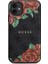 iPhone 11 Kılıf Guess Orjinal Lisanslı Magsafe Uyumlu Gül Baskılı 4g Desenli Yazı Logolu Kapak Siyah 2